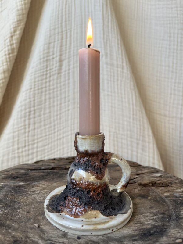 PORTAVELAS Asa · Luna Negra con asa